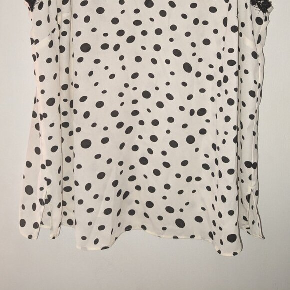 BAR III 2XL Women’s White Polka Dot Blouse Top Shirt - Stylish & Comfortable - Picture 2 of 4